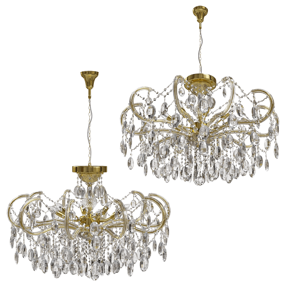 CRYSTAL LUX - Chandelier Hollywood SP-PL10 Gold D1000 3D Model