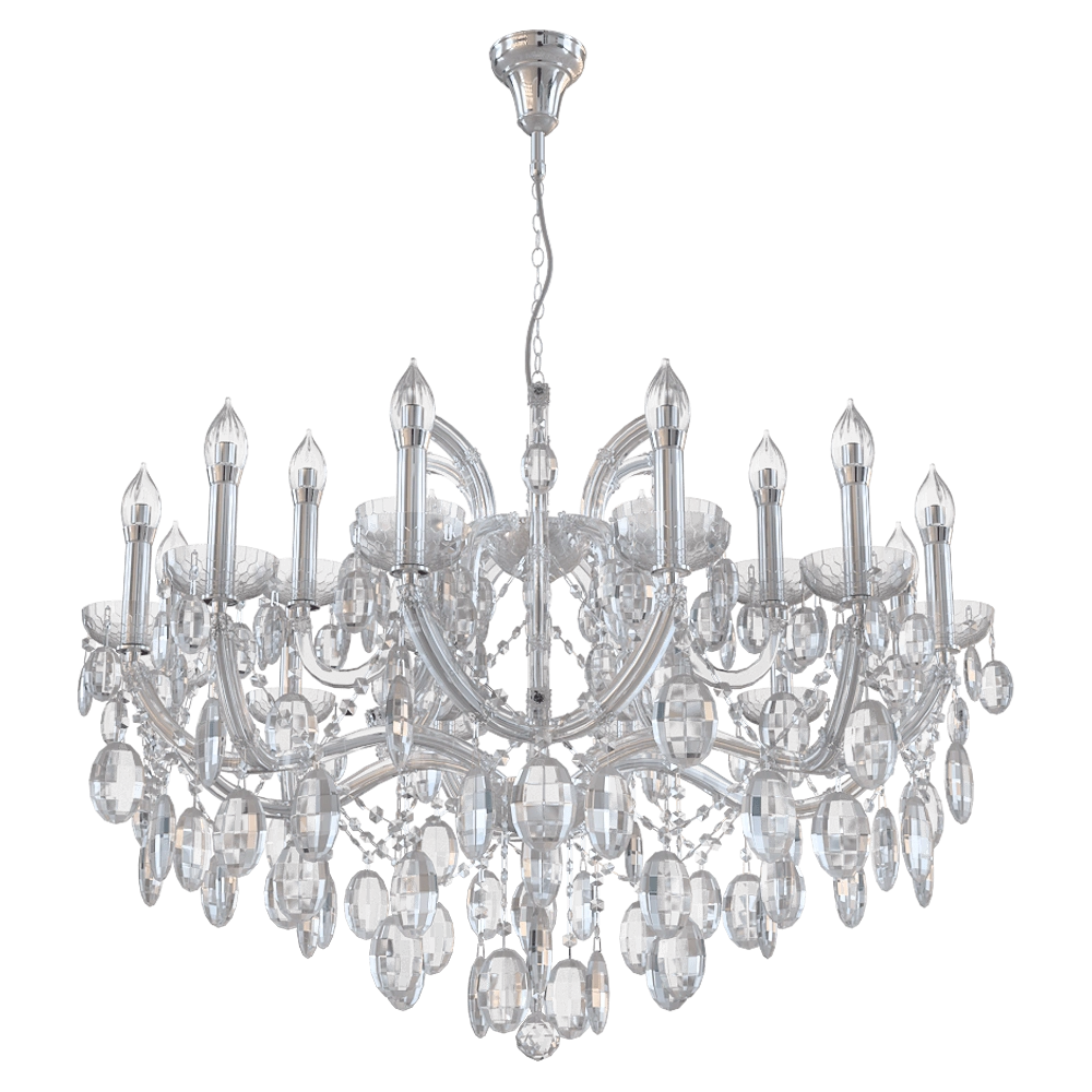 CRYSTAL LUX - Chandelier Hollywood SP12+6 Chrome 3D Model