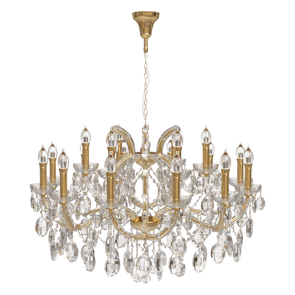 CRYSTAL LUX - Chandelier Hollywood SP12+6 Gold 3D Model