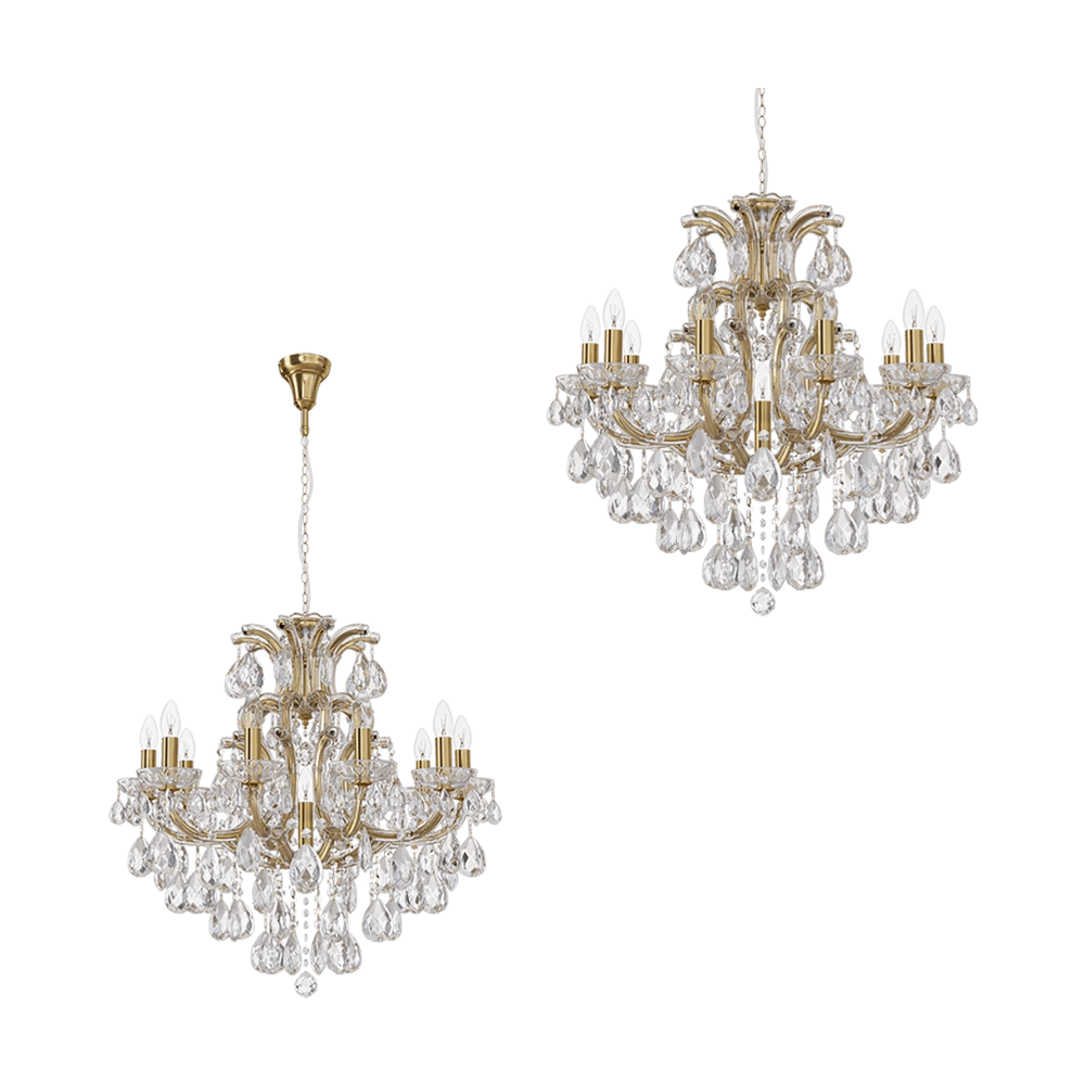 CRYSTAL LUX - Chandelier Isabel SP11 Gold 3D Model