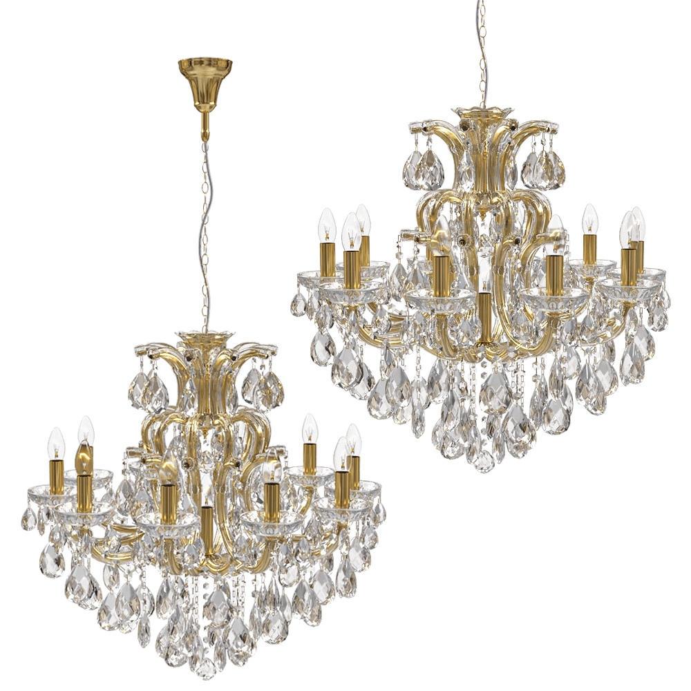 CRYSTAL LUX - Chandelier Isabel SP11 Gold/Transparent 3D Model