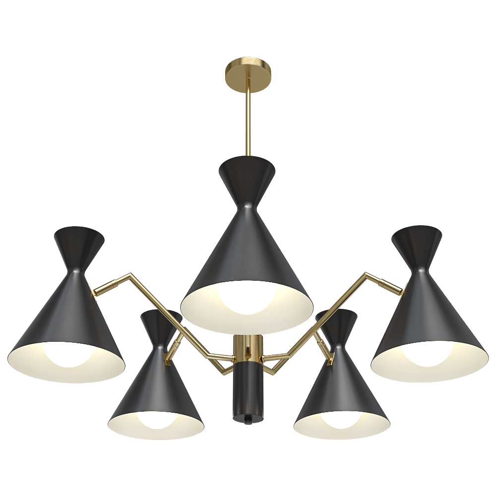 CRYSTAL LUX - Chandelier Joven SP5 Gold/Blackы 3D Model
