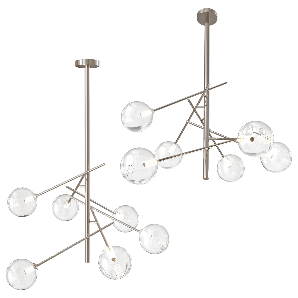 CRYSTAL LUX - Chandelier Marcos SP6 Nickel 3D Model