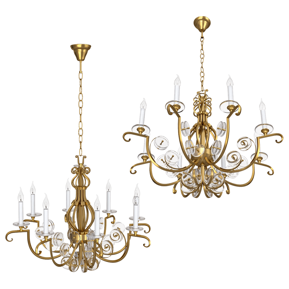 CRYSTAL LUX - Chandelier Maribel SP8 Gold 3D Model