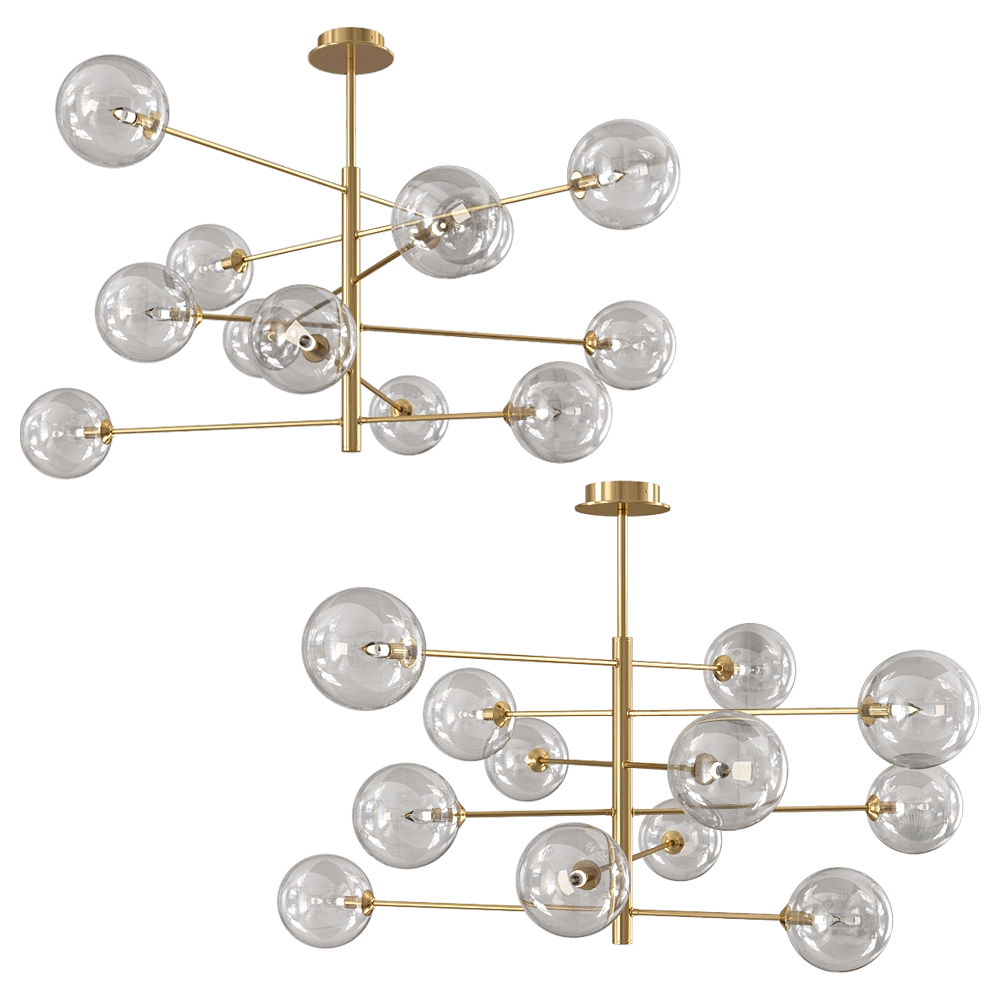 CRYSTAL LUX - Chandelier Marzo Sp12 Bronze/Transparente 3D Model