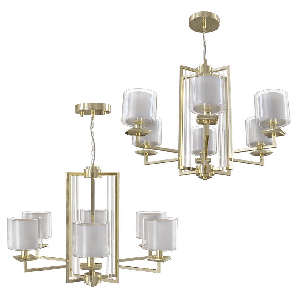 CRYSTAL LUX - Chandelier Nicolas SP-PL6 Gold/White 3D Model