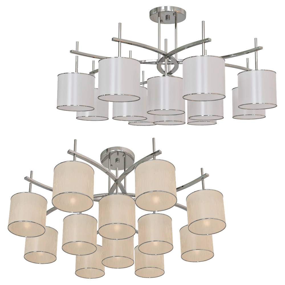 CRYSTAL LUX - Chandelier Sergio PL8+4 Nickel 3D Model