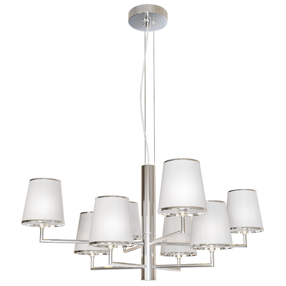 CRYSTAL LUX - Pendant chandelier Azul SP8 Chrome 3D Model