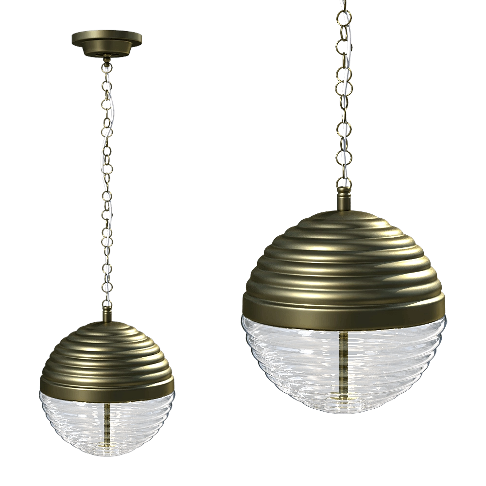CRYSTAL LUX - Pendant lamp Alberto SP3 Bronze/Transparente 3D Model