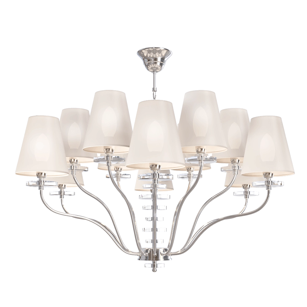 CRYSTAL LUX - Pendant lamp Armando SP6+6 Chrome 3D Model