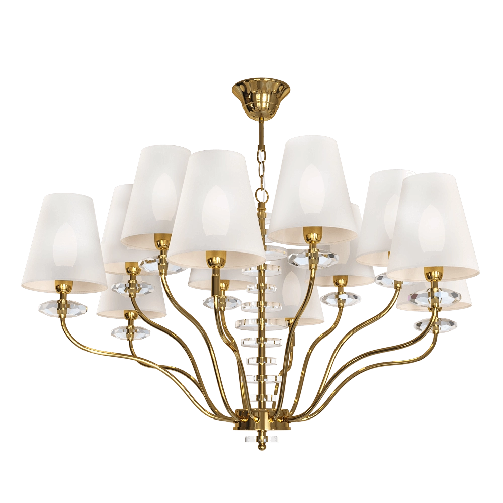 CRYSTAL LUX - Pendant lamp Armando SP6+6 Gold 3D Model