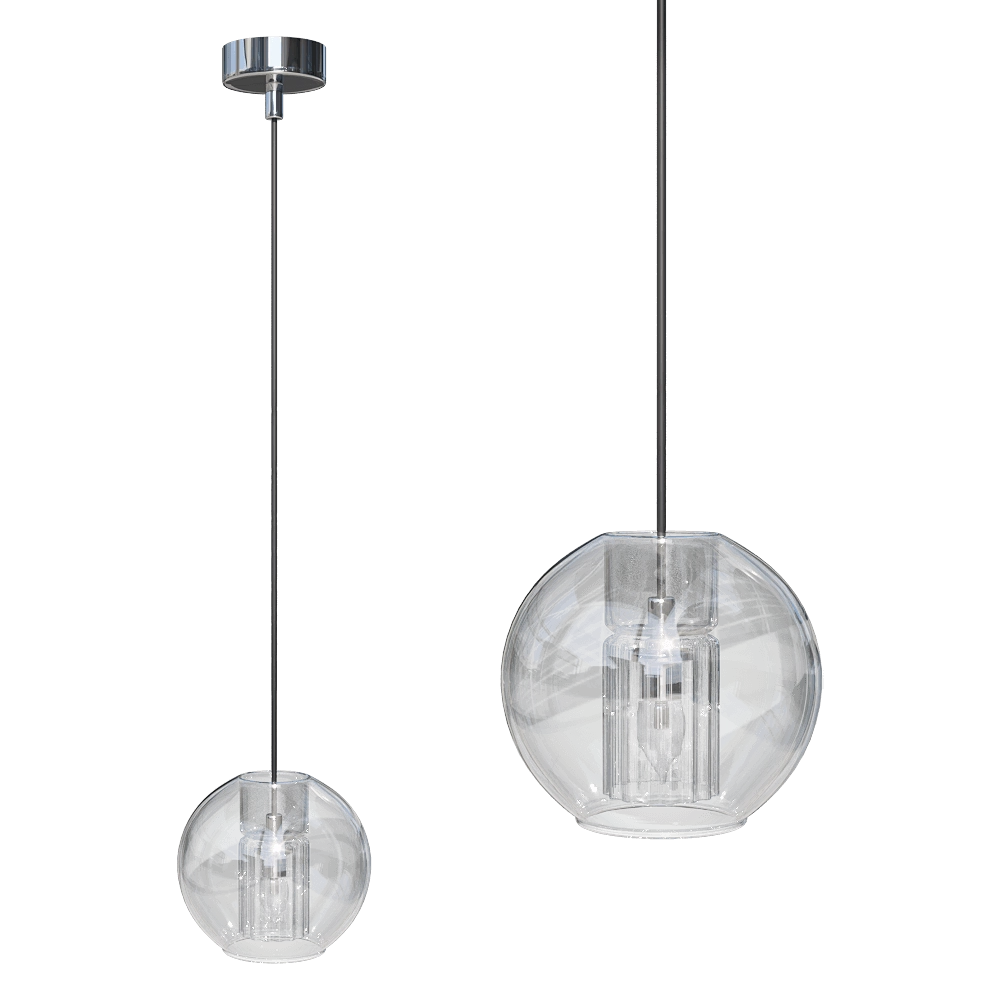 CRYSTAL LUX - Pendant lamp Beleza SP1 B Chrome 3D Model