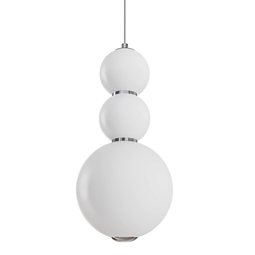 CRYSTAL LUX - Pendant lamp Desi SP3 ChromeWhite 3D Model
