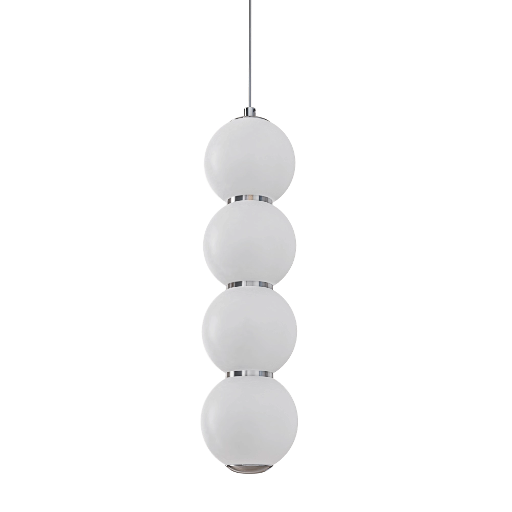 CRYSTAL LUX - Pendant lamp Desi SP4 Chrome/White 3D Model