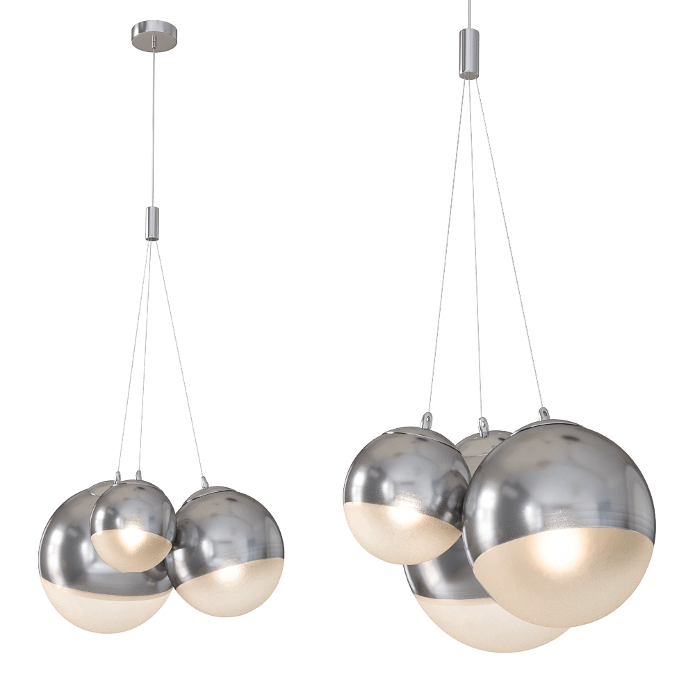 CRYSTAL LUX - Pendant lamp Elche SP3 chrome 3D Model