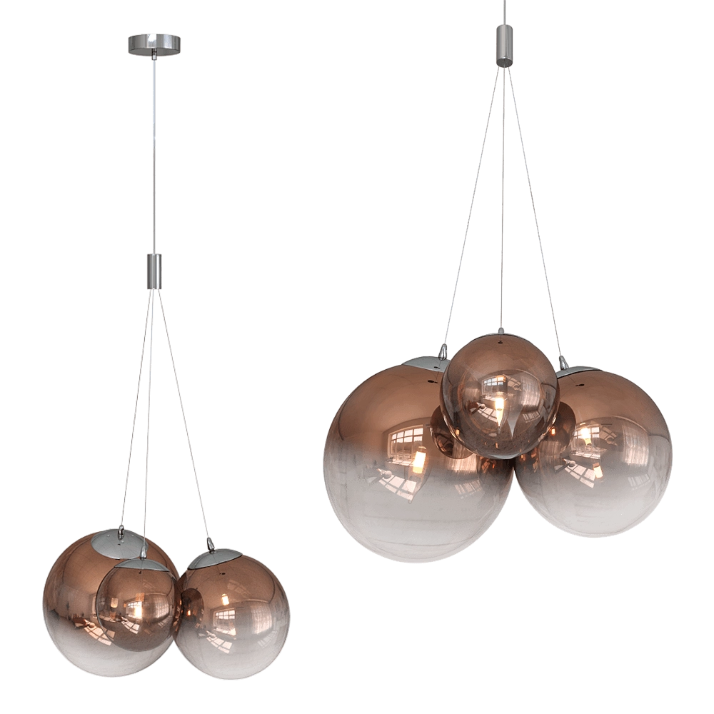 CRYSTAL LUX - Pendant lamp Elche SP3 Copper 3D Model