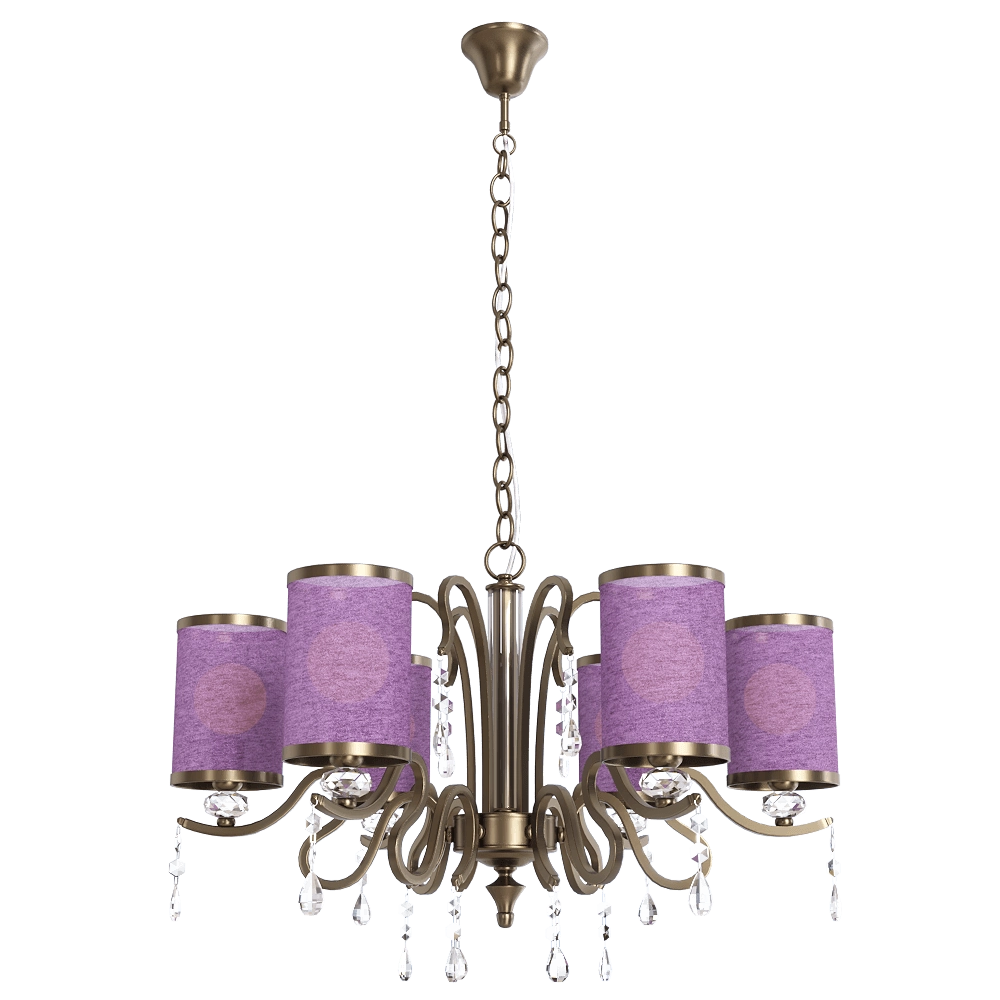 CRYSTAL LUX - Pendant lamp Elisa SP6 purple 3D Model