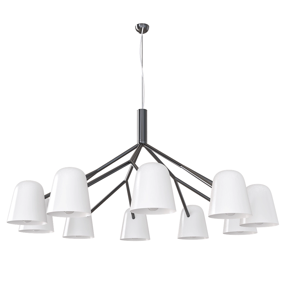 CRYSTAL LUX - Pendant lamp Enrique SP10 blackwhite 3D Model