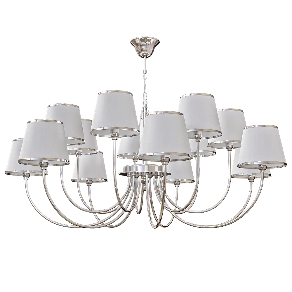 CRYSTAL LUX - Pendant lamp Favor SP7+7 chrome 3D Model