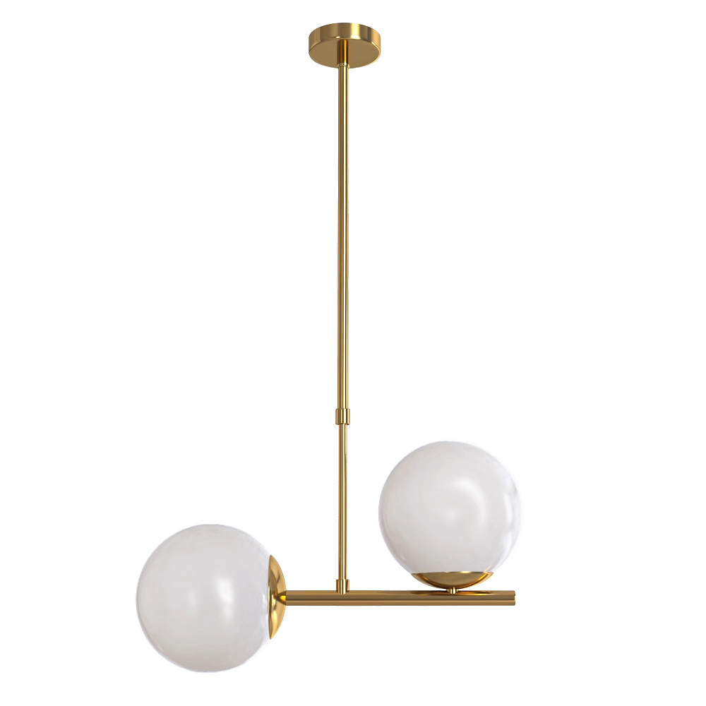 CRYSTAL LUX - Pendant lamp Feliz SP2 bronze-white 3D Model