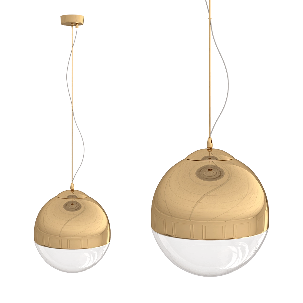CRYSTAL LUX - Pendant lamp Helado SP1 D300 Gold 3D Model