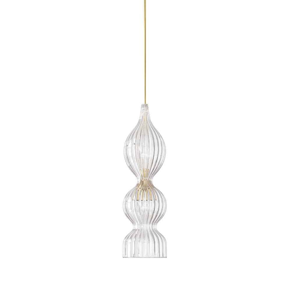 CRYSTAL LUX - Pendant lamp Iris SP1 B Amber 3D Model