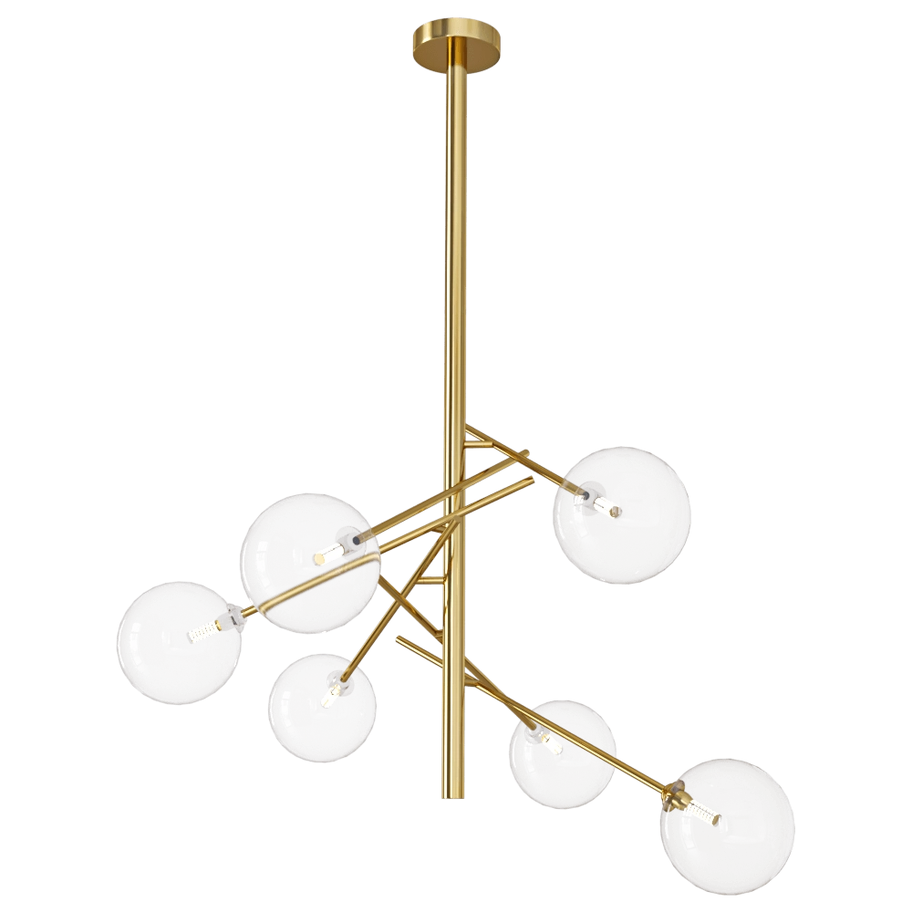 CRYSTAL LUX - Pendant lamp Marcos SP6 bronze 3D Model