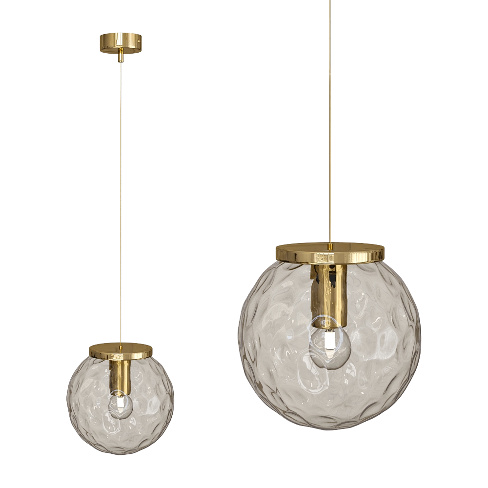 CRYSTAL LUX - Pendant lamp Mayo SP1 D200 Gold/Amber 3D Model