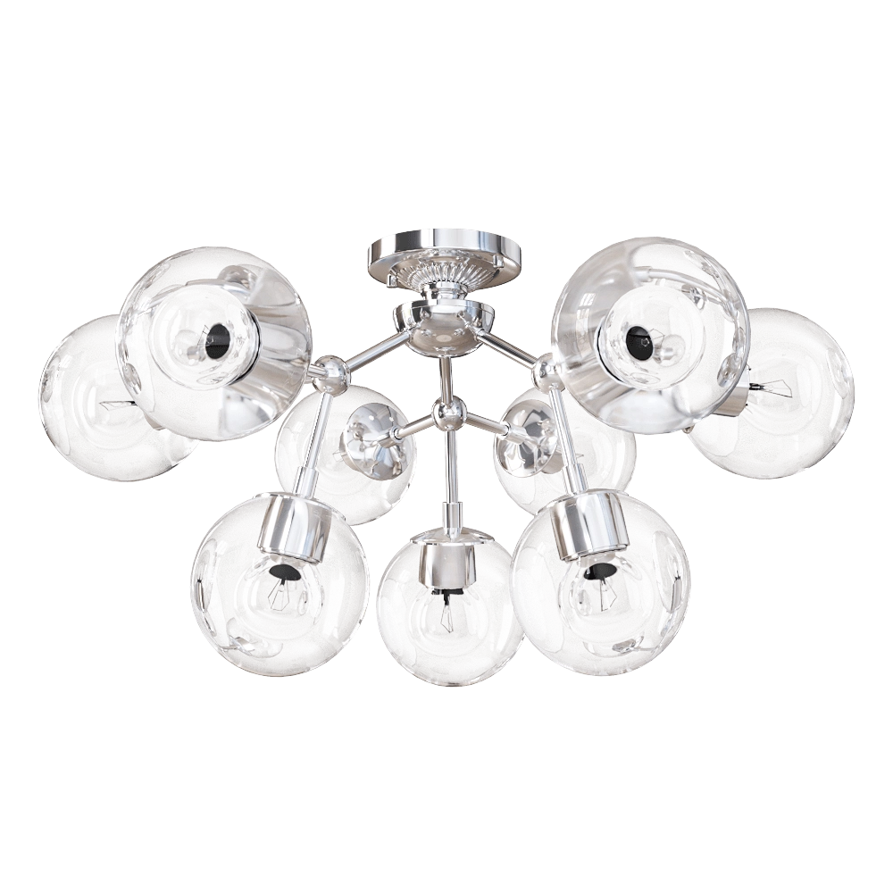 CRYSTAL LUX - Pendant lamp Medea PL9 chrome 3D Model