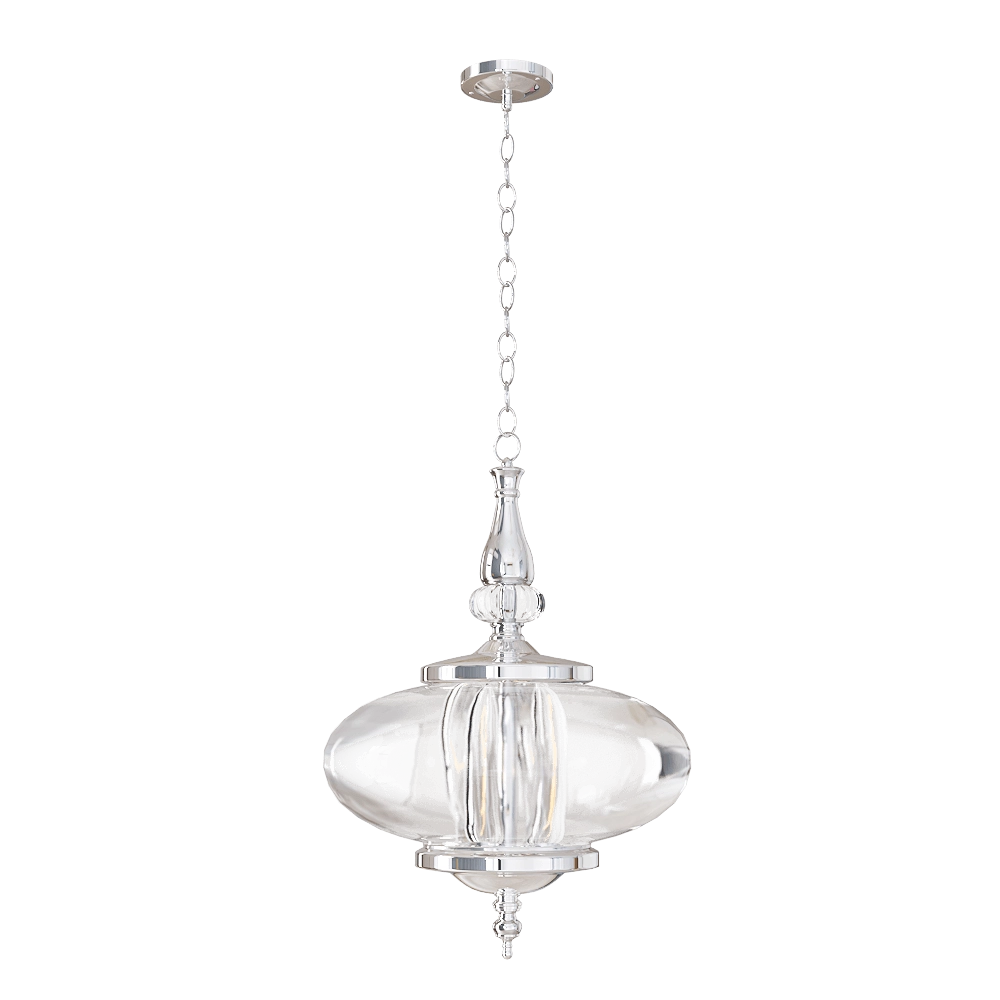 CRYSTAL LUX - Pendant lamp Miel SP4 chrome 3D Model