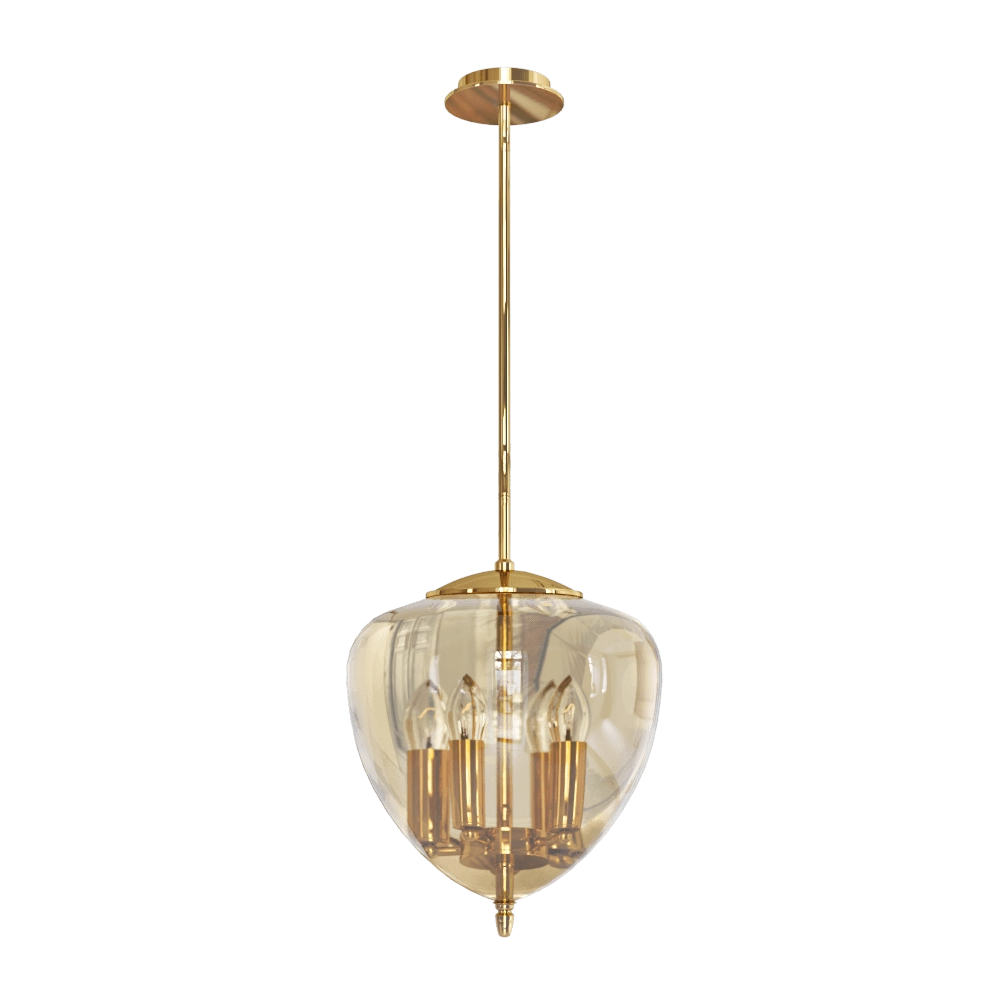 CRYSTAL LUX - Pendant lamp Milagro SP4 gold 3D Model