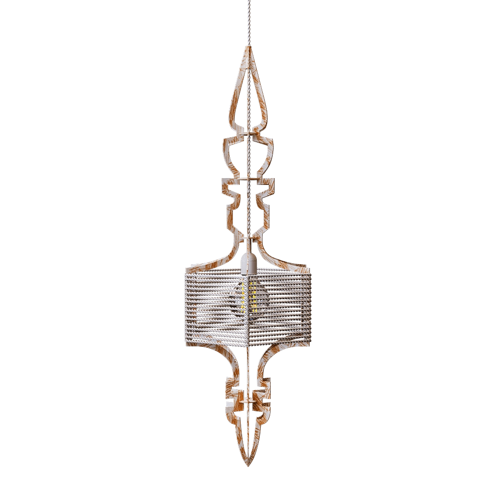 CRYSTAL LUX - Pendant lamp Prima SP1 A Gold 3D Model