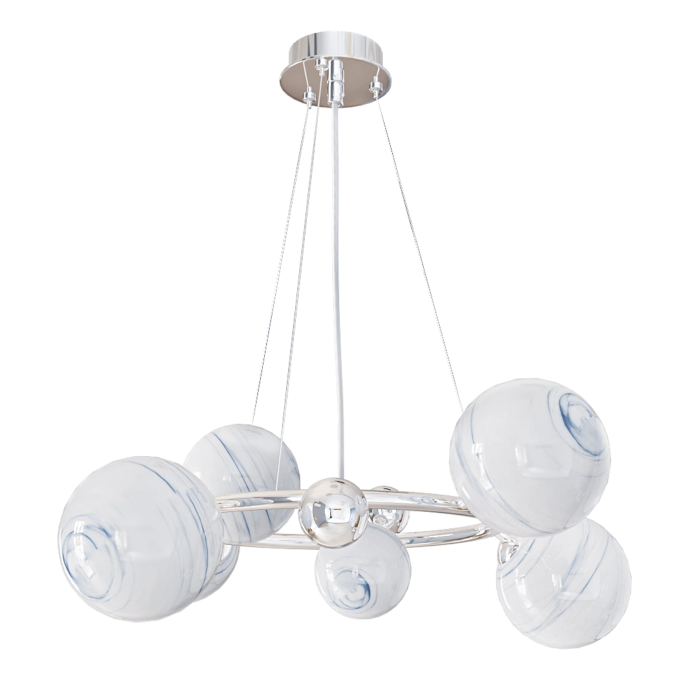 CRYSTAL LUX - Pendant lamp Salvadore SP6H chromium 3D Model