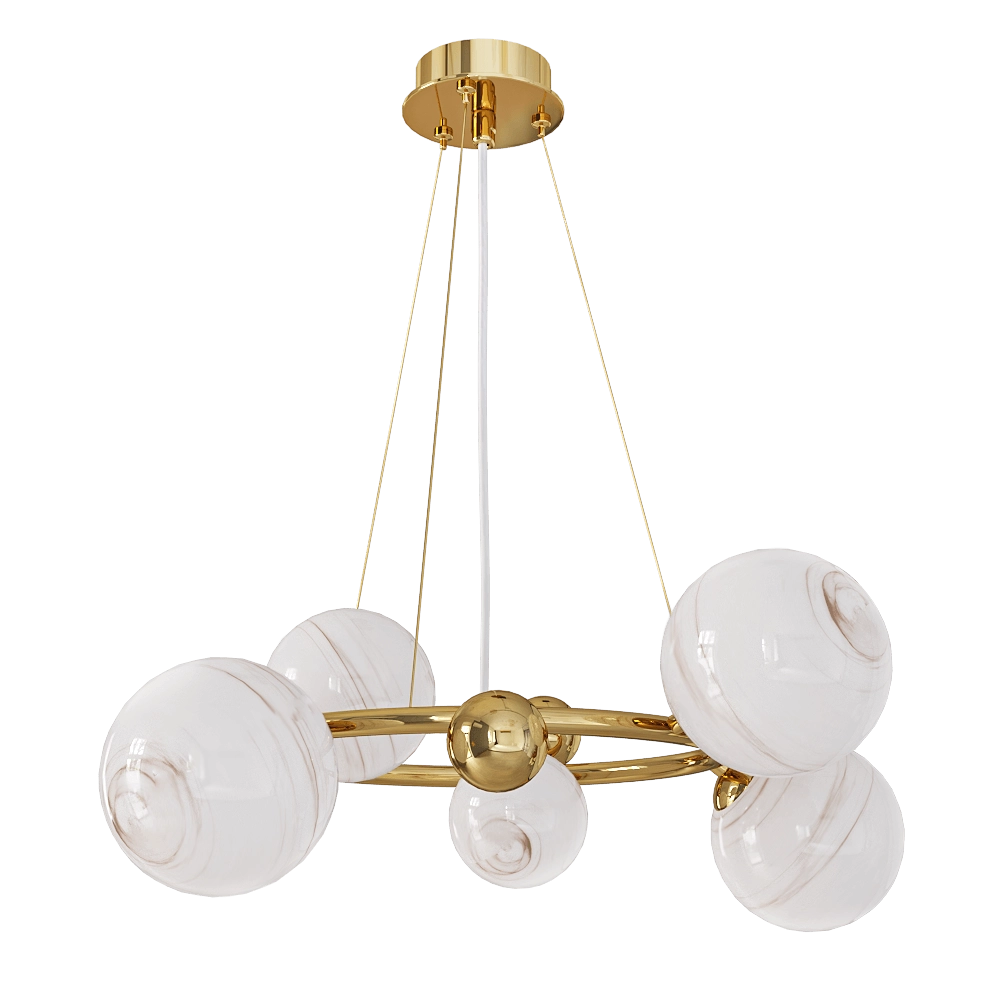 CRYSTAL LUX - Pendant lamp Salvadore SP6H gold 3D Model