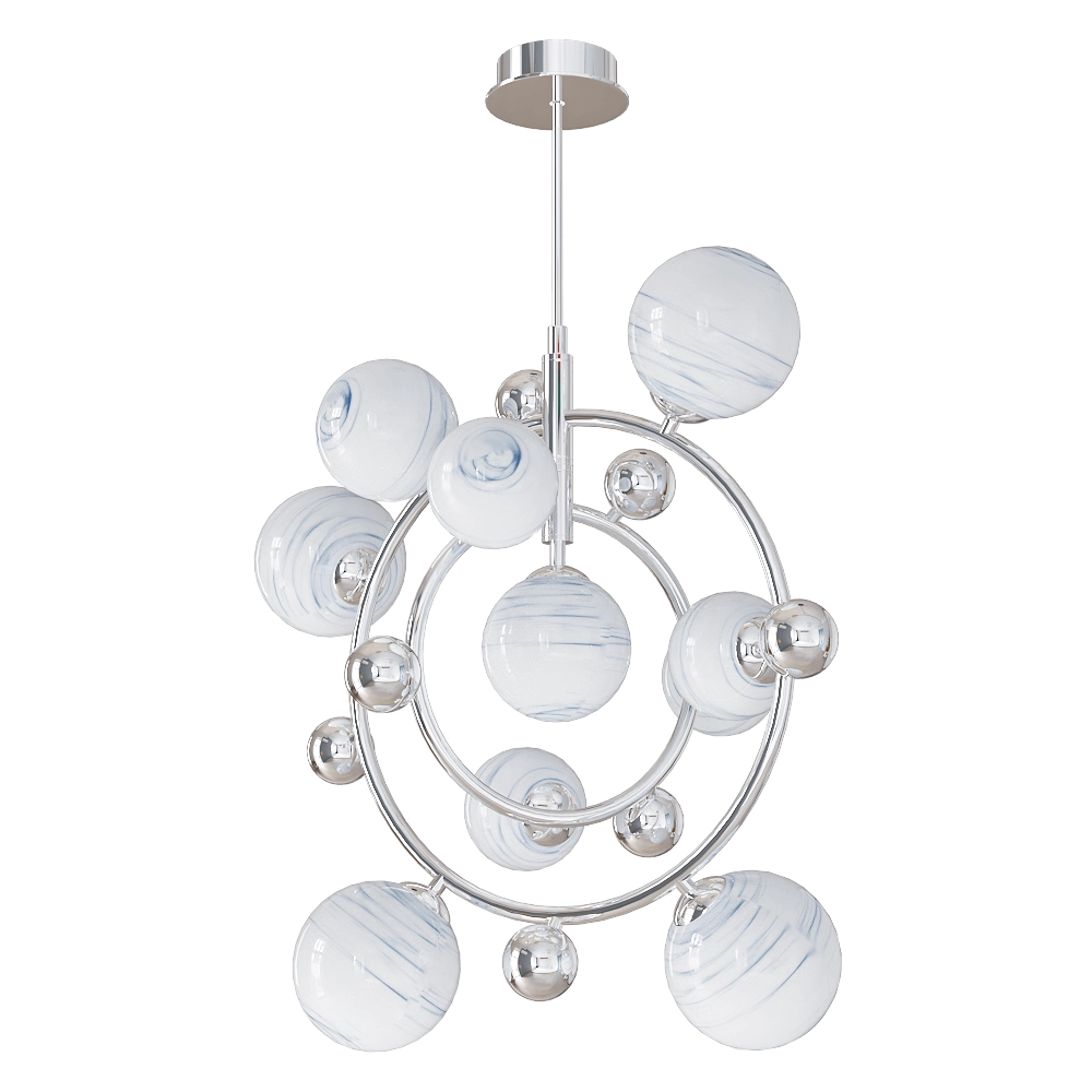CRYSTAL LUX - Pendant lamp Salvadore SP8V chromium 3D Model