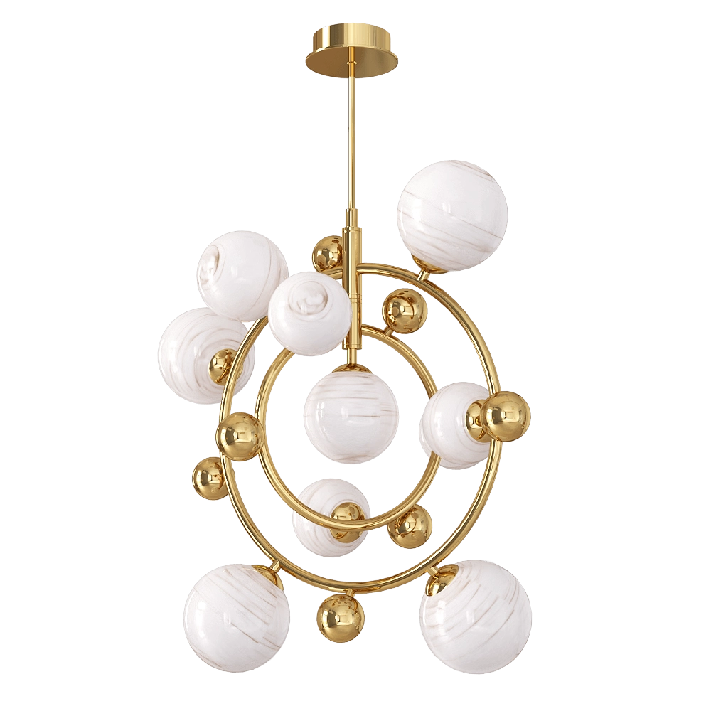 CRYSTAL LUX - Pendant lamp Salvadore SP8V gold 3D Model