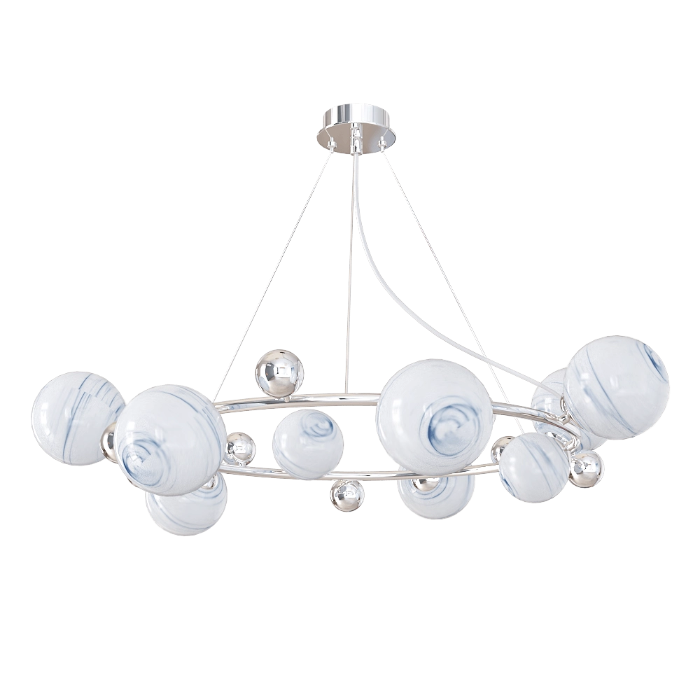 CRYSTAL LUX - Pendant lamp Salvadore SP9H chrom 3D Model