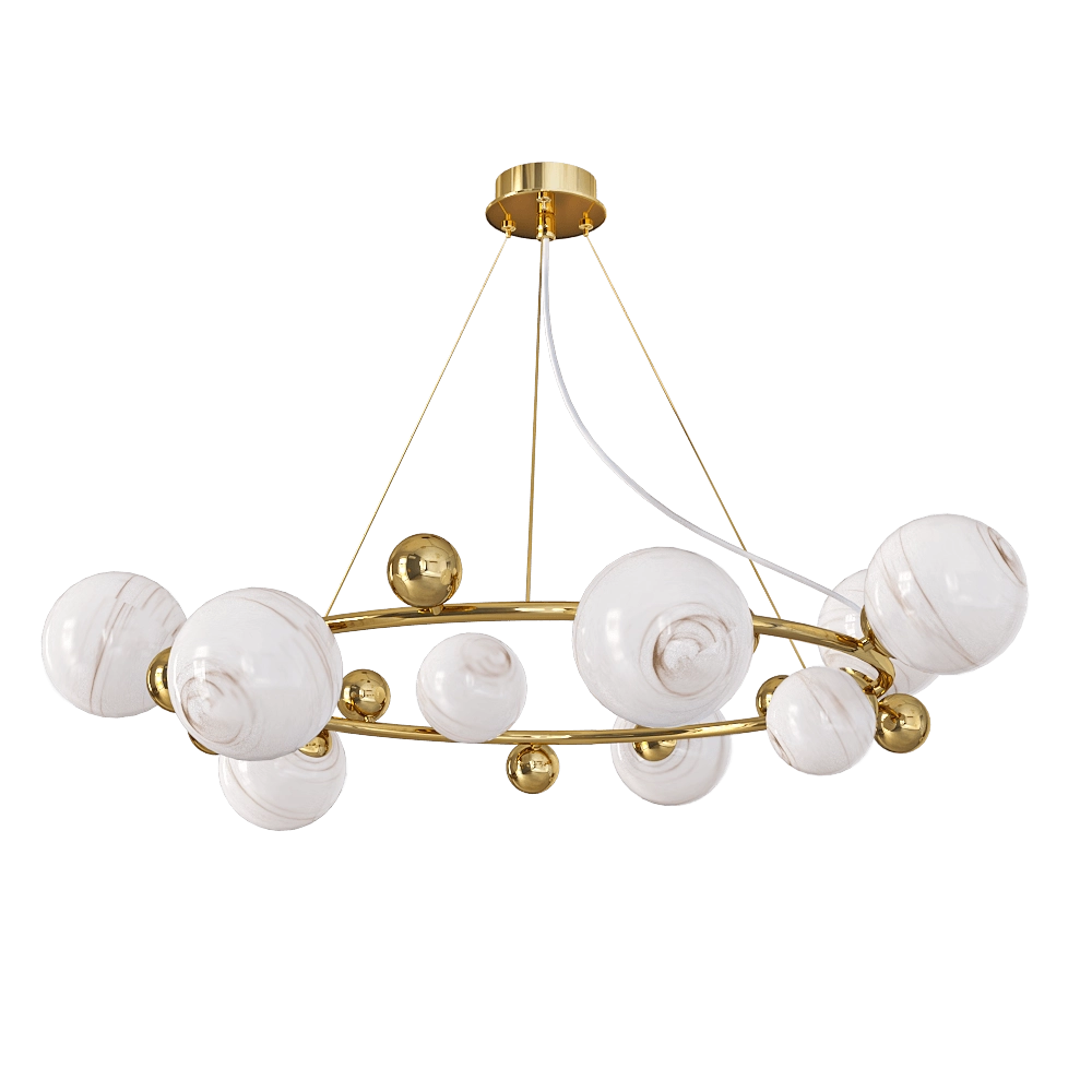 CRYSTAL LUX - Pendant lamp Salvadore SP9H gold 3D Model