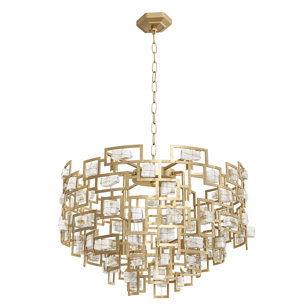 CRYSTAL LUX - Pendant lamp SP9 D600 Gold 3D Model