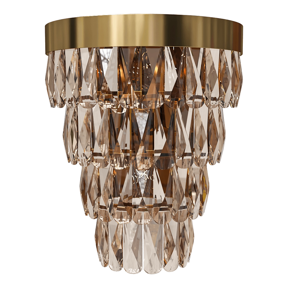 CRYSTAL LUX - Wall lamp Abigail AP3 Gold/Amber 3D Model