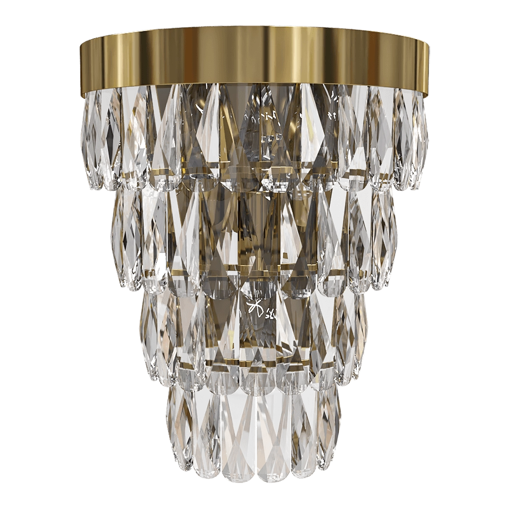 CRYSTAL LUX - Wall lamp Abigail AP3 Gold/Transparent 3D Model