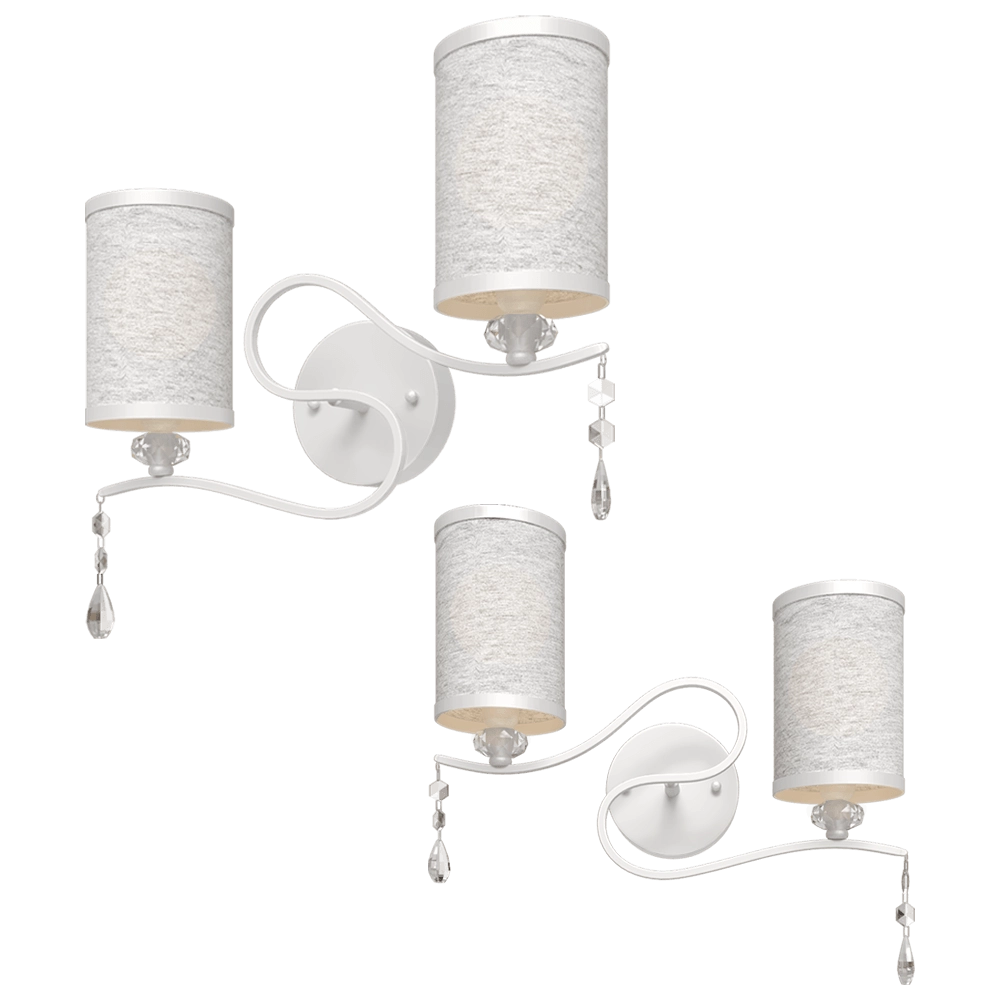 CRYSTAL LUX - Wall lamp Elisa AP2 White 3D Model