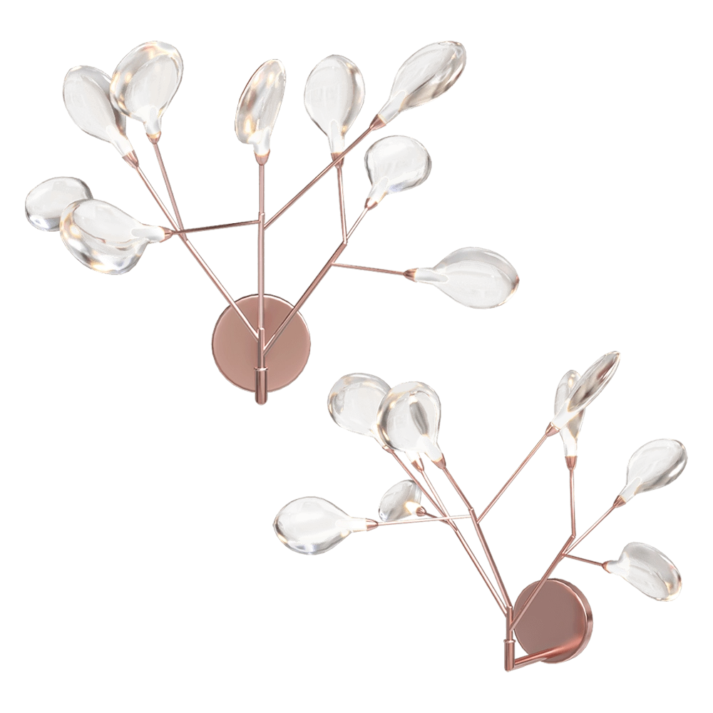 CRYSTAL LUX - Wall lamp Evita AP9 Copper/Transparent 3D Model