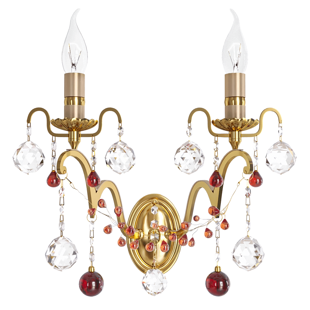 CRYSTAL LUX - Wall lamp Fruta AP2 gold 3D Model