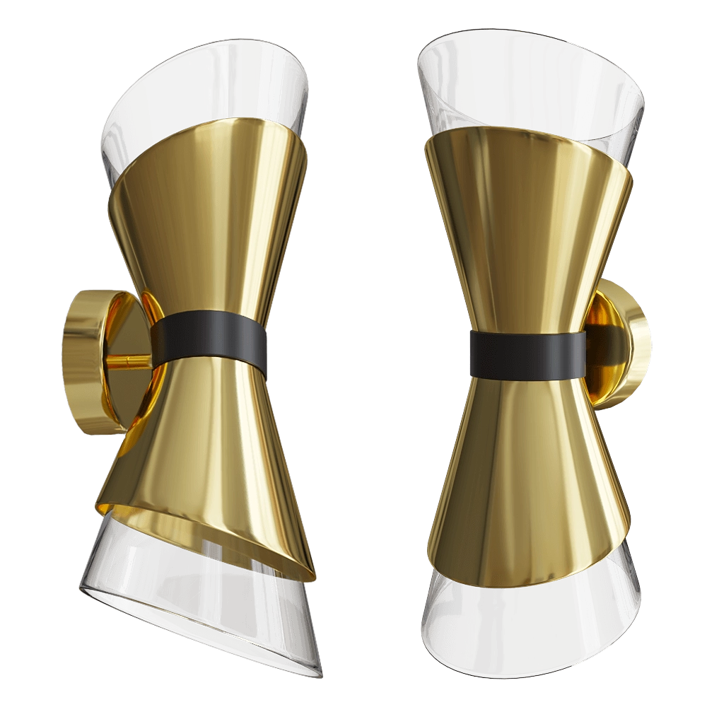 CRYSTAL LUX - Wall lamp Gris AP2 Gold 3D Model