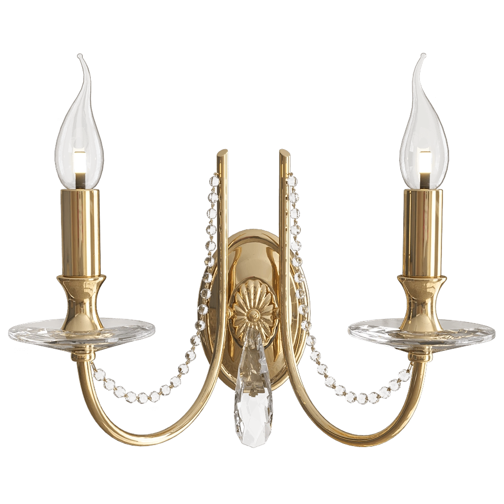 CRYSTAL LUX - Wall light Victoria AP2 Gold/Amber 3D Model