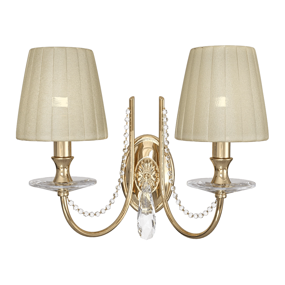 CRYSTAL LUX - Wall light Victoria AP2 Gold/Amber 3D Model