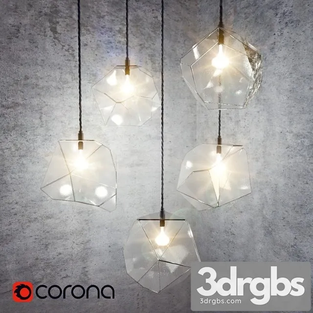 Crystal Pendant Lights 3D Model Free