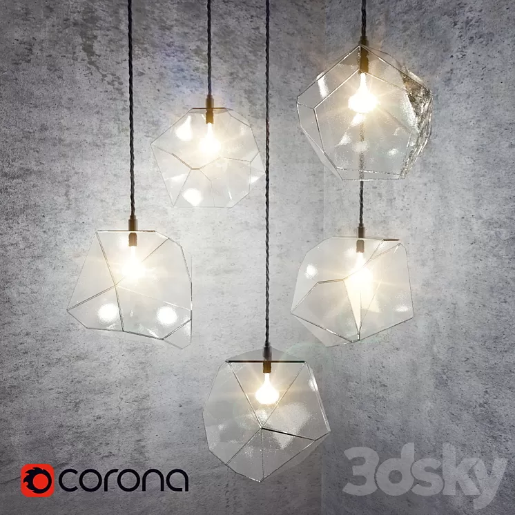 Crystal Pendant Lights 3D Model