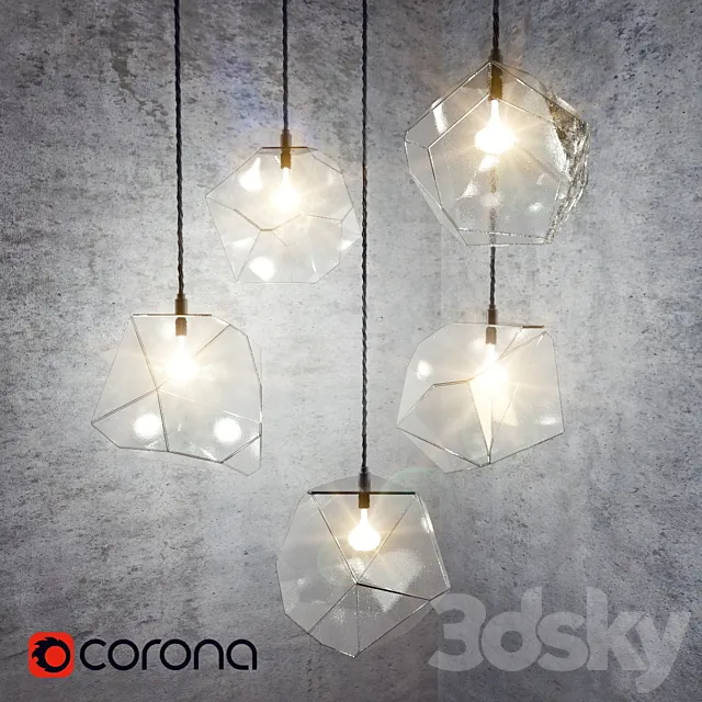 Crystal Pendant Lights 3D Model